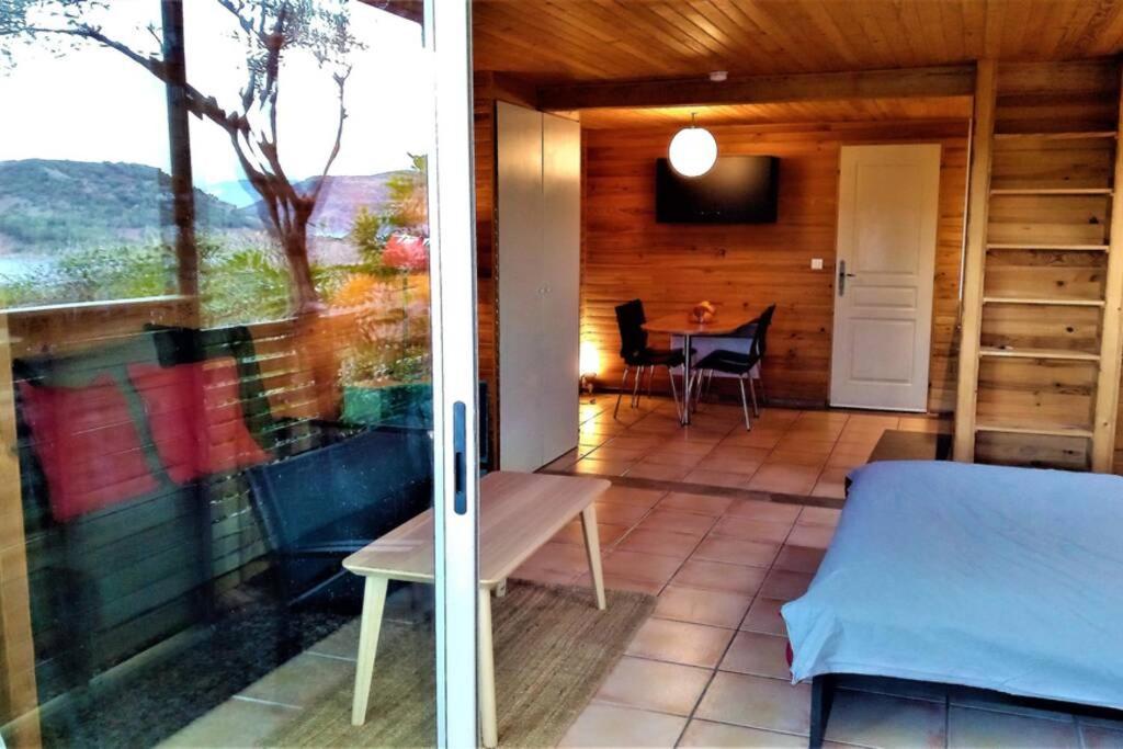 Studio 32M2 - Dans Propriete Avec Vue Imprenable Sur Le Lac Du Salagou Liausson Bagian luar foto
